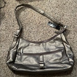 Metallic shoulder bag